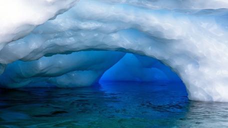 Frozen Serenity in Ice Caves wallpaper