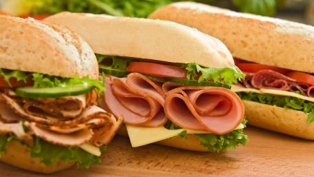 Delicious Sub Sandwiches Ready to Savor wallpaper