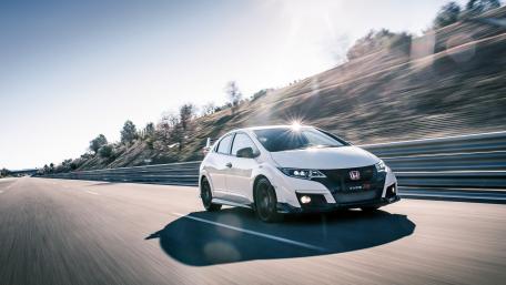 Dynamic Honda Civic Type R on the Fast Lane wallpaper