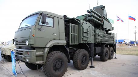Advanced Military Vehicle Displayed at Airshow wallpaper