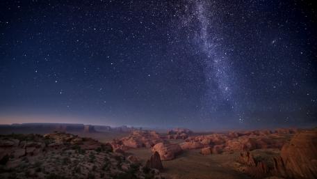 Captivating Milky Way Over Majestic Landscape wallpaper