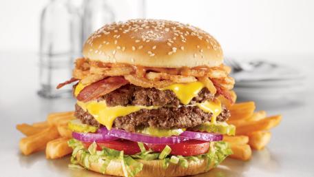 Juicy Burger Delight Wallpaper wallpaper