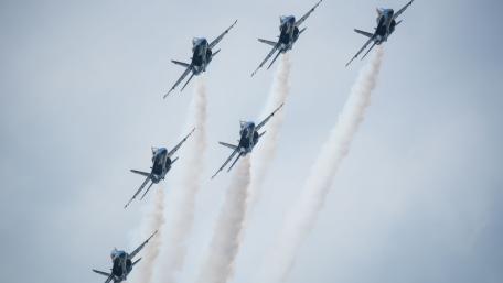 High-Flying Precision of Military Jets in Formation wallpaper