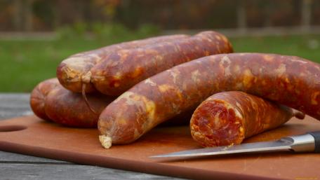 Savory Sausages Ready for a Feast wallpaper