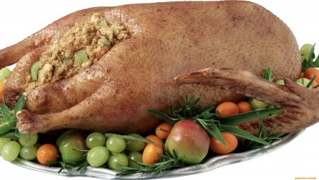 Deliciously Stuffed Roast Bird for Feast Night wallpaper