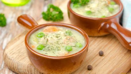Delicious Creamy Vegetable Soup Delight wallpaper