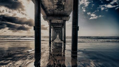 Mysterious Pier Leading to the Horizon wallpaper