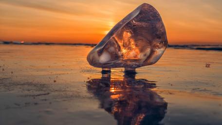 Frozen Beauty at Dusk wallpaper