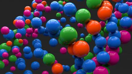 Vibrant Spheres in Abstract Dimensions wallpaper