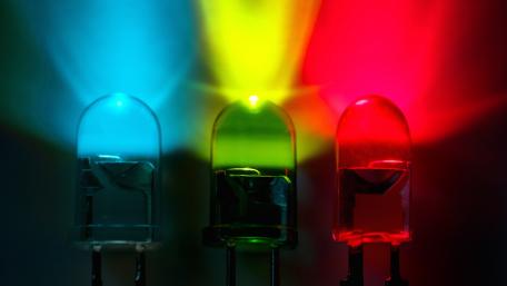 Vibrant LED Lights in Abstract Art wallpaper