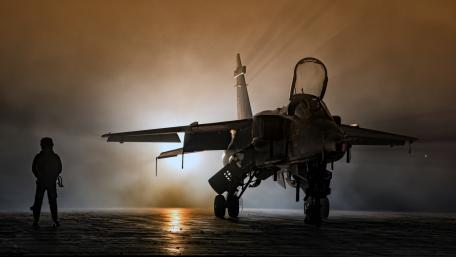 Stunning Military Aircraft at Dawn Light wallpaper