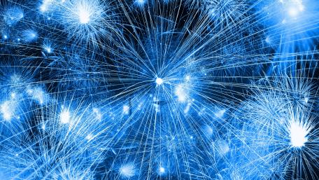 Radiant Blue Energy Burst Artistry wallpaper