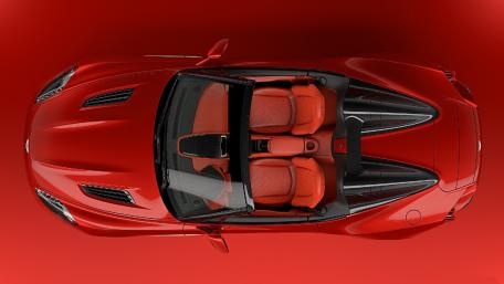 Sleek Red Convertible from Above wallpaper