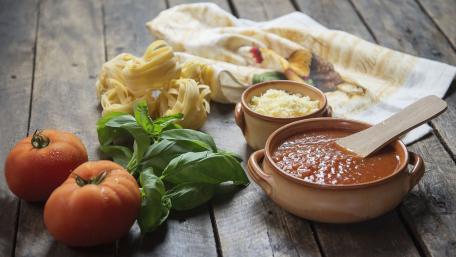 Delicious Ingredients for Italian Pasta Dish wallpaper