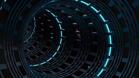 Cascading Neon Twists of Innovation wallpaper