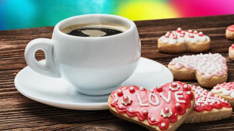 Cozy Moments with Love and Coffee wallpaper