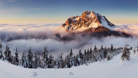 Majestic Winter Mountain Landscape wallpaper