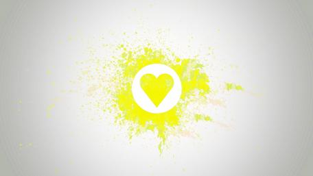 Heart of Sunshine: Splash of Love in Yellow wallpaper
