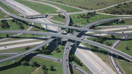 Looking Northwest Towards the Junction of Interstate 30 & Interstate 820 wallpaper
