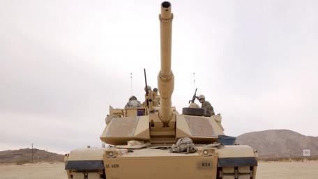 Military Tank in Desert Setting wallpaper