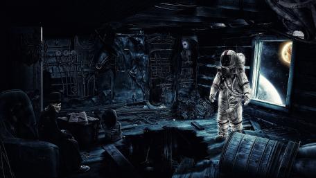 Abandoned spacecraft wallpaper