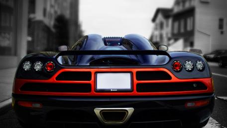 Stunning View of a Sleek Sports Car Backside wallpaper
