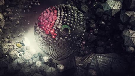 Geometric Dreamscape in Motion wallpaper