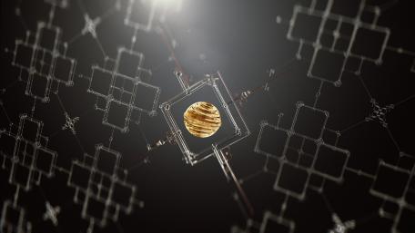 Intriguing Abstract Patterns with a Central Sphere wallpaper