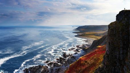 Breathtaking Coastal Landscape with Ocean View wallpaper