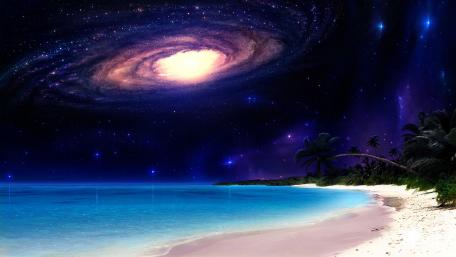 Celestial Haven by the Shore wallpaper