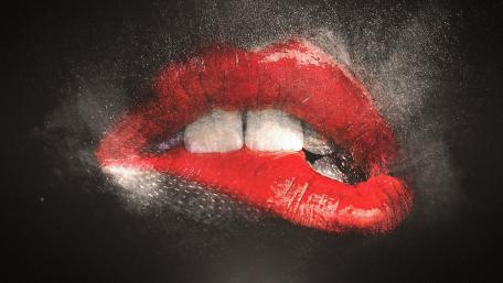 Red lips wallpaper