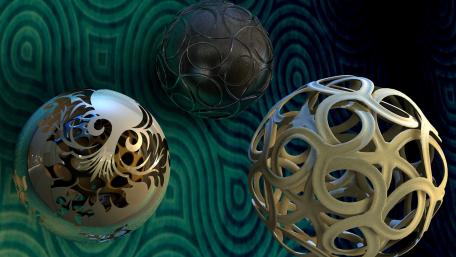 Dynamic Spheres in Abstract Harmony wallpaper