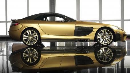 Golden Elegance in Automotive Design wallpaper