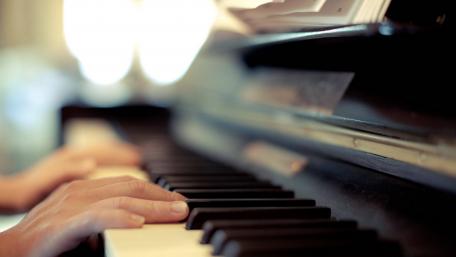 Melodic Touch on Piano Keys wallpaper