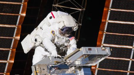 Astronaut Working in Space Environment wallpaper