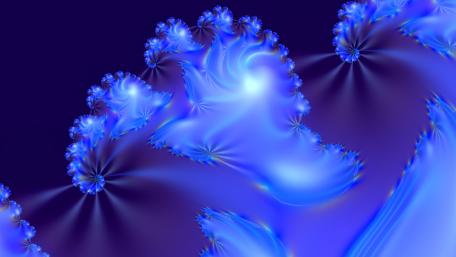 Blue Waves of Abstract Fantasy wallpaper