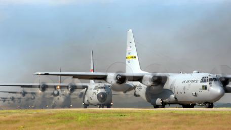 Air Force Hercules Aircraft in Action wallpaper