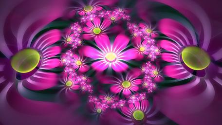 Floral Dreams in Vibrant Hues wallpaper