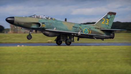 Fighter Jet Taking Off from Runway wallpaper
