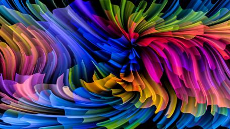 Vibrant Abstract Swirl of Colors wallpaper