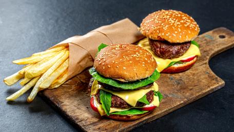 Delicious Gourmet Burgers and Crispy Fries Wallpaper wallpaper