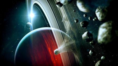 Majestic Planet Among Celestial Wonders wallpaper
