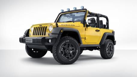 Bold Yellow Jeep Wrangler Adventure Wallpaper wallpaper