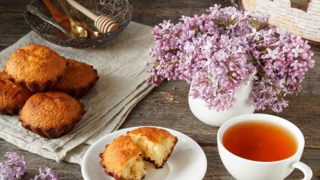 Delightful Treats with Floral Charm wallpaper