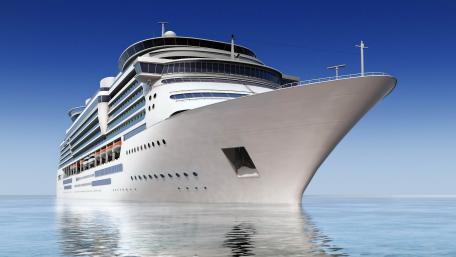 Majestic Cruise Ship on Tranquil Waters wallpaper