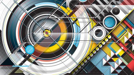 Vibrant Geometric Abstract Design in 4K Quality wallpaper