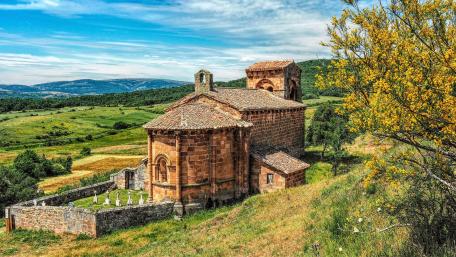 Serene Beauty of Nature and Historic Church in 4K wallpaper