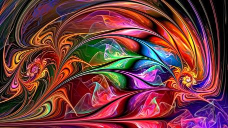 Vibrant Swirls of Colorful Energy wallpaper
