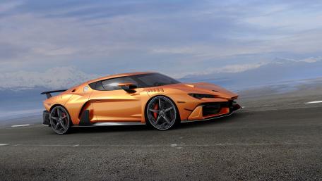 Sleek Orange Supercar Wallpaper for Enthusiasts wallpaper