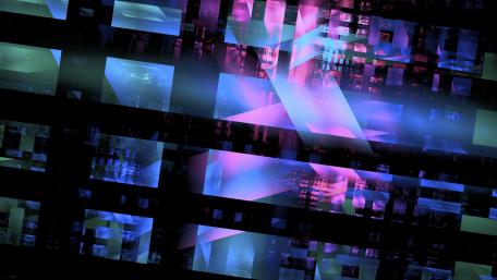 Fractal Symphony in Blue and Magenta wallpaper